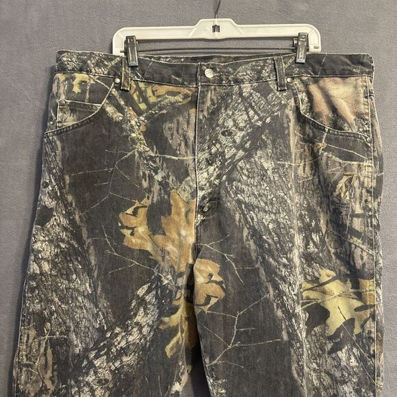 Wrangler Pro Gear Camo Pants Fleece Lined Mens 42x32 Hunting Mossy Oak Break Up - Picture 2 of 12